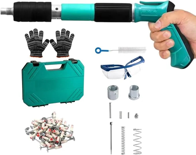 Pistola Remachadora de Alta Presión (Kit y Clavos de Regalo)