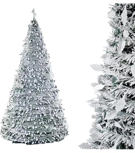 ARBOL DE NAVIDAD PLEGABLE CON NIEVE - 1,8M