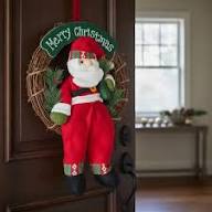 Corona Navideña Papa Noel Sentado